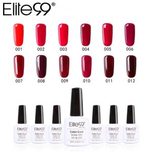 Esmalte de unas Elite99 Kit 12 tonos rojos