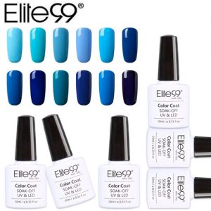 Esmalte de unas Elite99 kit 12 tonos azul