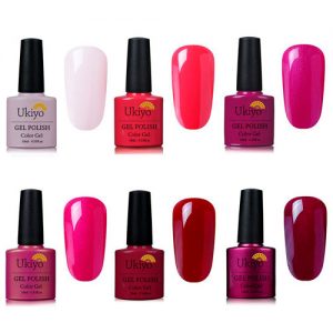 Esmalte de unas Ukiyo Kit 6 colores tonos rosas