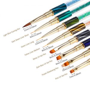 Pinceles de unas Nail Art kit 8 piezas